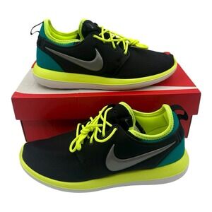 Nike Roshe Two GS Running Shoes YOUTH Kids Sz 5 Y Black/Volt Sneakers 844653-003